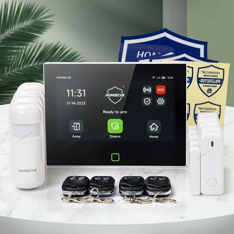HOMSECUR iOS Android App Control Wireless Home Security GSM Alarm System DIY