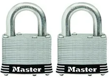 Master Lock 5SSTHC Laminated Stainless Steel Padlock 2" x 1" 2-Pack