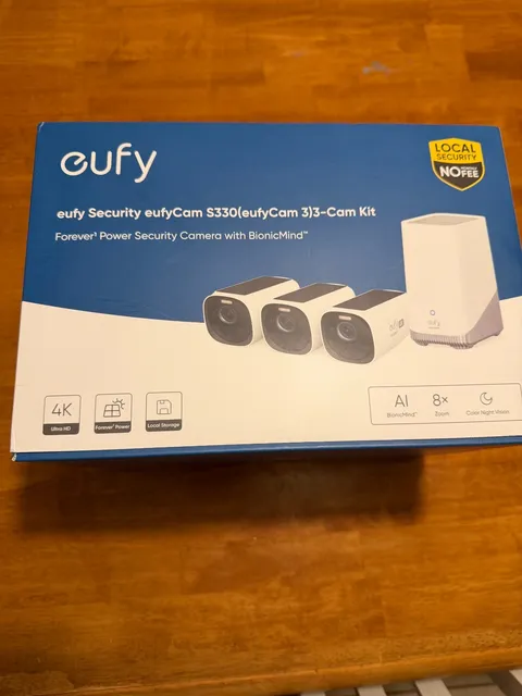 eufy Security eufyCam S330 (eufyCam 3), 3-Cam Kit, 4K Solar