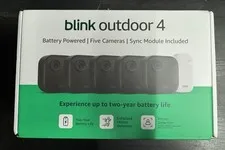 Blink Outdoor 4 (4th Gen) Battery Powered System w/ Sync module 5 camera System