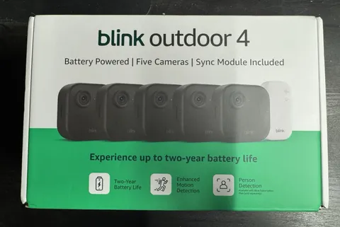 Blink Outdoor 4 (4th Gen) Battery Powered System w/ Sync module 5 camera System