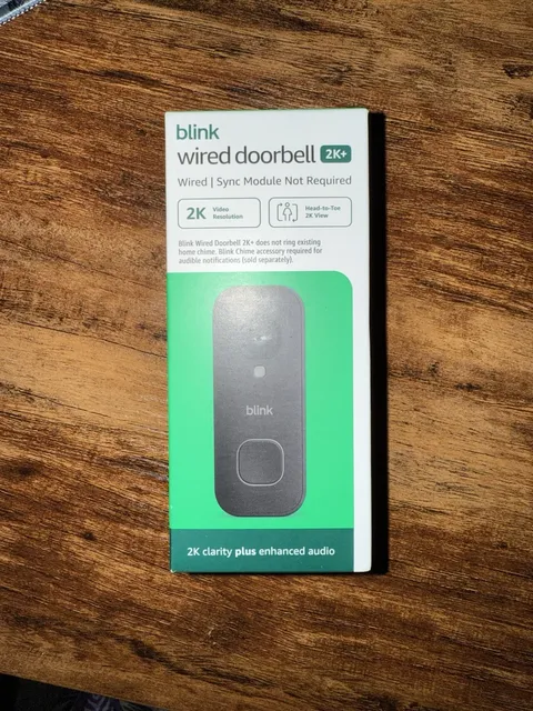 Blink Video Doorbell Camera Black, Wired, Alexa Two-Way Audio, HD