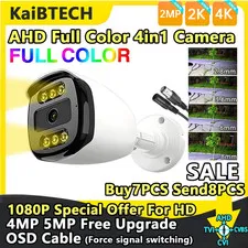 6LED 5MP 24H Full Color Night Vision CCTV Surveillance AHD Camera 4MP 1080P 4In1