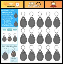 100pcs Ultralight NFC Key Fobs RFID Tags 13.56MHz Contactless Tokens for Locks