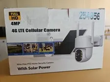 4G LTE wireless solar security camera featuring PTZ functionality and 4MP...