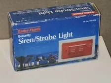 Vintage Radio Shack Security Siren/Strobe Light #49-478 - Weather Resistant