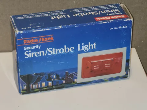 Vintage Radio Shack Security Siren/Strobe Light #49-478 - Weather Resistant