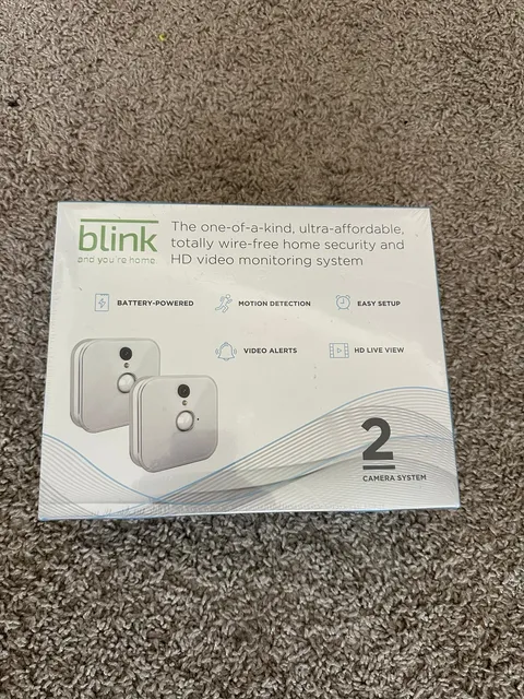 Blink Motion Detection Indoor Home Security 2 Camera System White NEW Sealed Box