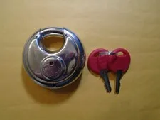 PODS HEAVY DUTY STAINLESS DISC. PADLOCK ( PADLOCK  WITH 2  KEYS  ) FREE SHIP