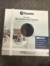 (2) Swann SWIFI-2KICAM-US 2K Quad HD Indoor WIFI Security Camera - White NEW