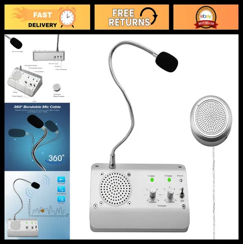 Dual Way Window Intercom Speaker System | Microphone for Home, Office, Bank, Sch