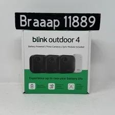 3 PACK BLINK OUTDOOR 4th Gen WiFi SECURITY Add-on Camera W/ Sync Module