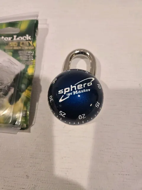 Master Lock Sphero Master Blue Smooth Spin Combination Lock  New Opened Package 