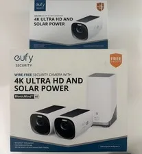 EUFY 4K ULTRA HD WIRELESS OUTDOOR 3-CAM KIT SOLAR PANEL