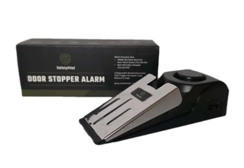 NEW SafetyVital Portable Multi Purpose Wireless Security Door Stopper Alarm