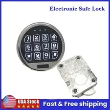 Gun Safe Replacement Lock | Electronic Chrome keypad Safe Lock With Swing Bolt