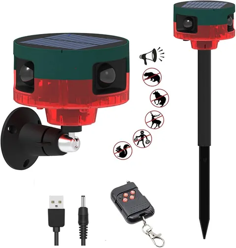 Solar Outdoor Motion Sensor Alarm,13 Sounds,Support Recording | 130Db Loud Noise