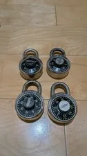 Four Master Combination Padlocks Locksport (combination included)