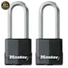 Master Lock Heavy Duty Outdoor Padlock with Key, 2 Pack