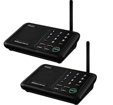 Wuloo Intercoms Wireless for Home 1 Mile (5280 Feet) Range 10 - Channel 2 Packs