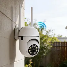 1080P Smart Wireless Security Camera 360° Pan 90° Tilt, Dual Antenna FHD Remote
