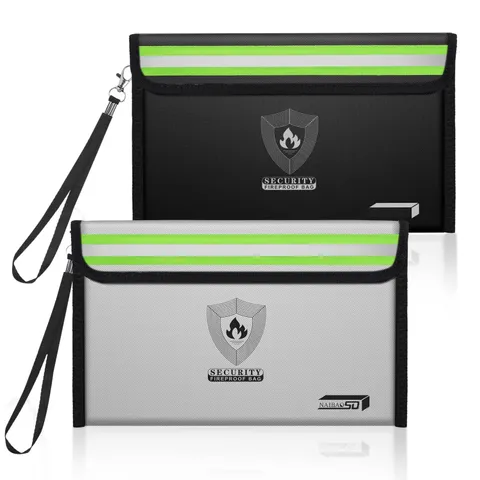 Small Fireproof Money Bag, 8.6 x 6.3 inches, 2-Pack