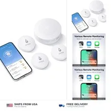 Winees WiFi Water Leak Detector for Home, 3 Pack Water Sensors with 100dB Adj...