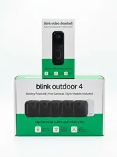 5 Blink Outdoor4 Wireless Camera Security & Blink Video Doorbell Bundle Sealed