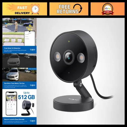 2K+ Indoor/Outdoor Wired Security Camera - Person/Pet Detection, Night Vision, I