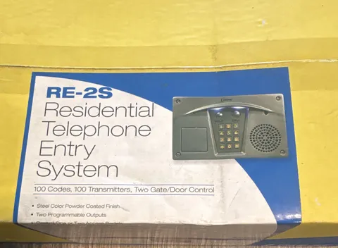 Linear RE-2S Telephone Entry System, White LED Keypad Downlighting, Metallic