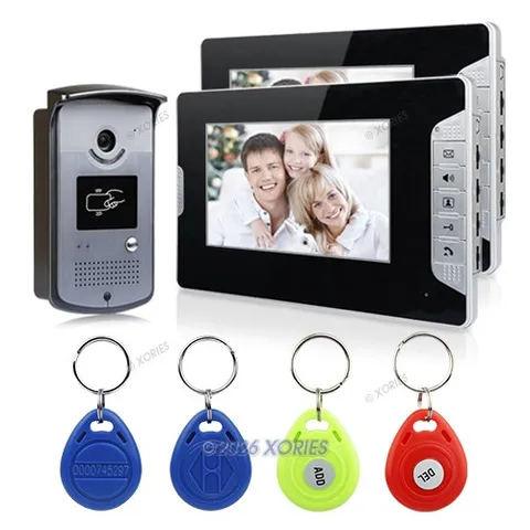 Video Door Phone Doorbell Home Security Intercom 700TVL Camera 7" Monitor 1V1