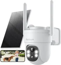 3K/5MP Solar Cameras Wireless Outdoor, 360°PTZ