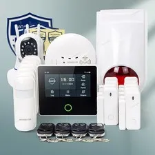 HOMSECUR Wireless WIFI 4G GSM LCD Home House 4.3" Alarm System+6*PIR+Door Sensor
