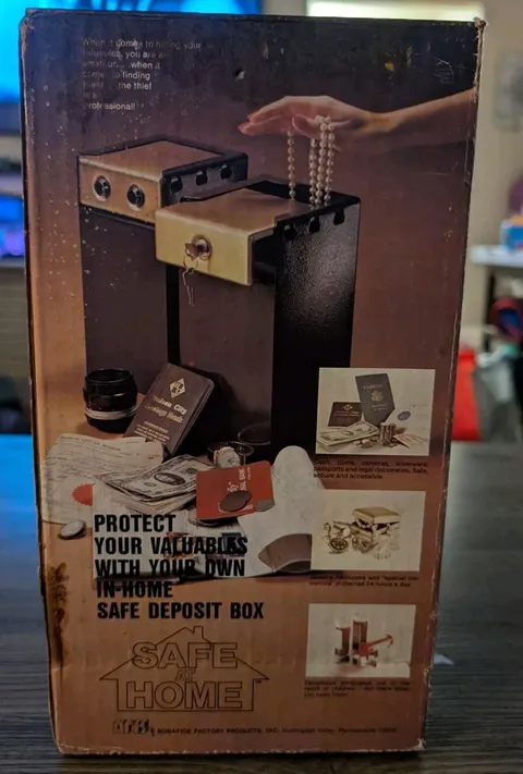 Safe At Home Safe Deposit Box Vintage New In Box Rare Safety Item
