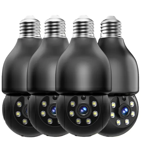4PCS 5MP Light Bulb Security Camera, 5G&2.4G Wifi Security Cameras Wireless Outd