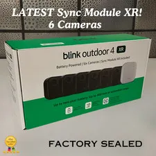 Blink Outdoor 4 + Sync Module XR 6 Camera System Battery Powered - SEALED!