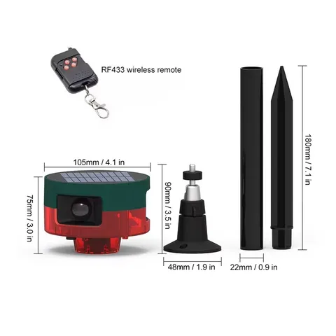Outdoor Solar Alarm 129db Siren 360 Deg Detection Supports Recording For Home