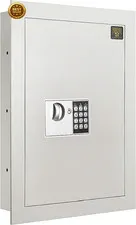 In-Wall Safe with Keypad and 2 Manual Override Keys - Protect Money, Jewelry, an