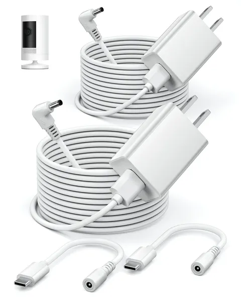 2Pcs Power Cord for Ring Stick Up Cam 2nd/3rd Gen, Weatherproof Indoor/Outdoor C