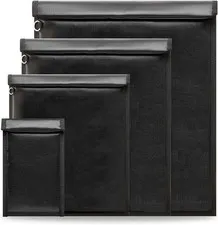 Faraday Bags, Waterproof Fireproof Money Bag for Cash (Black) | Important Docume