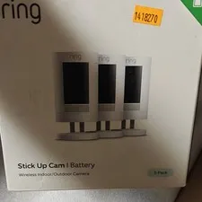 Ring Stick Up Cam Battery 1080p Wi-Fi IP Indoor/Outdoor 3-Pack White