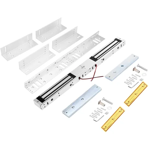 Double Door Electromagnetic Lock, 12V DC Fail-Safe Surface-Mount Magnetic Doo...