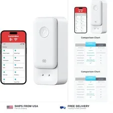 SwitchBot WiFi Water Sensor, Smart Water Leak Detector, 100dB Adjustable Aler...
