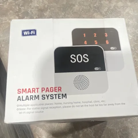 Wi‑Fi Smart Pager Alarm System SOS Panic Button Keypad Battery, White/Black
