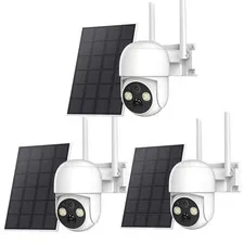 Solar Camera 4MP/Wireless Outdoor Solar Battery Security Camera WiFi/Smart-Home