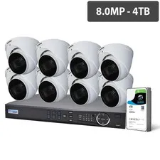 Securview Professional 16 Channel 8.0MP HDCVI Surveillance Kit (8 x Motorised