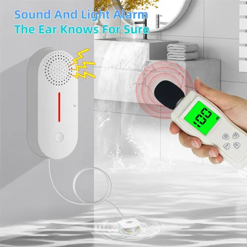 Smart WiFi Water Leak Sensor Flood Tuya Leakage Level Overflow Detector Alarm