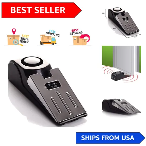 Elegant 120dB Door Stop Alarm with 3 Sensitivity Levels for Travel Security
