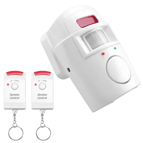 Infrared Motion Sensor Alarm - Burglar Alarm with 2 Remote Controls,3658