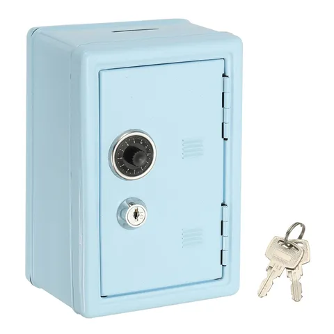 Cash with Lock, Mini Safe Money Locker Small Bank Money Saving Boxes with Tra...